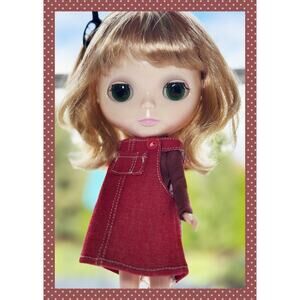 OOAK Custom Neo Blythe Fashion Doll Takara Black Berry Bush Scalp USA Seller